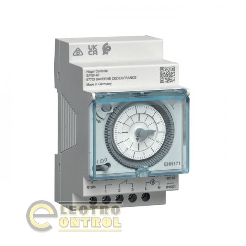 Таймер модульный аналоговый недельный 16А, 1НВ, резерв 120 часов, 3М Таймер модульный аналоговый недельный 16А, 1НВ, резерв 120 часов, 3М