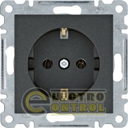 Розетка з з/к Lumina, чорна, 16А/230В WL1053