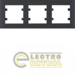 Рамка 3X горизонтальная, Lumina-Intens, черная WL5733