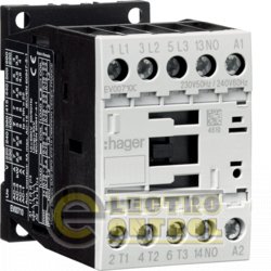 Контактор корпусный 3P + 1НВ, 230В-АС, 7А AC-3