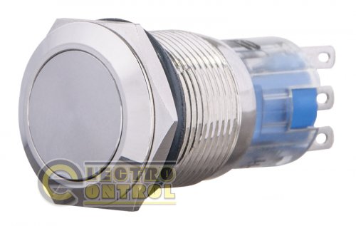 Кнопка Аско-Укрем A0140010108 TYJ 19-211 металлическая плоская 1NO+1NC