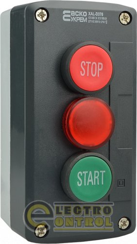 Пост Аско-Укрем A0140020070 XAL-D376 трёхместный "Старт-Стоп-Сигнальна арматура"