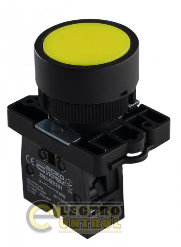 Кнопка Аско-Укрем A0140010186 LAY5-EA51 "Старт" жёлтая