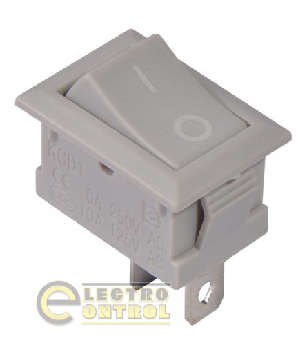 Перемикач Аско-Укрем A0140040051 KCD1-101 Grey/Grey 1 клав. сірий