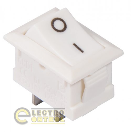 Переключатель Аско-Укрем A0140040052 KCD1-101 White/White 1 клав. белый