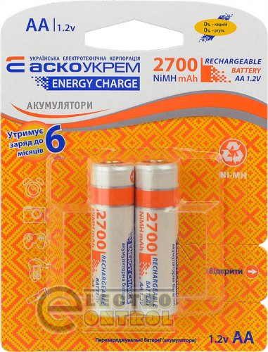 Аккумулятор Аско-Укрем ENERGY CHARGE NH-AA2700 (блистер 2шт.)