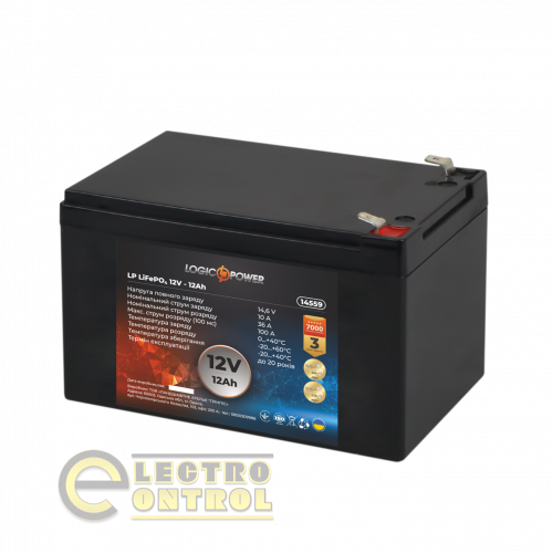Акумулятор LP LiFePO4 12V (12,8V) - 12 Ah (154Wh)