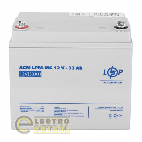Акумулятор мультигелевий LPM-MG 12V - 33 Ah