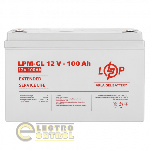 Акумулятор гелевий LPM-GL 12V - 100 Ah