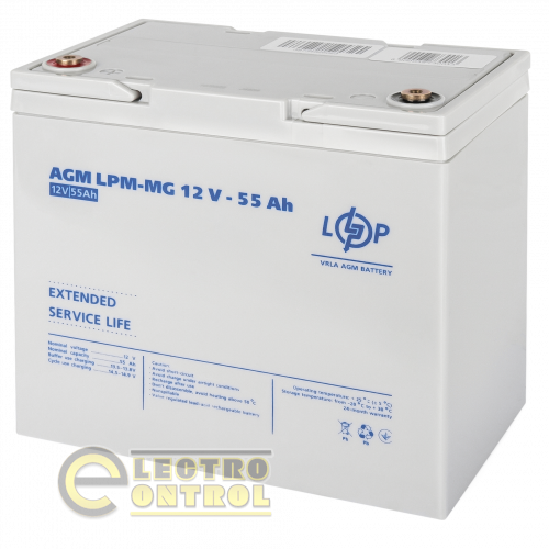 Акумулятор мультигелевий LPM-MG 12V - 55 Ah