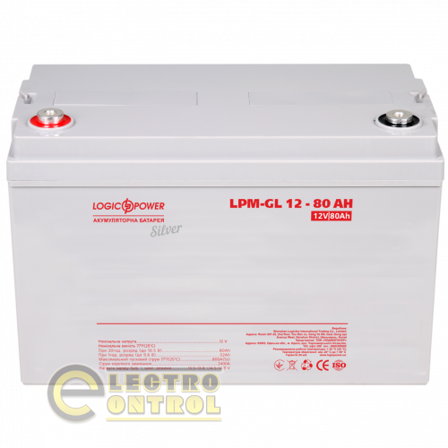 Аккумулятор гелевый LP-GL 12V - 80 Ah Silver