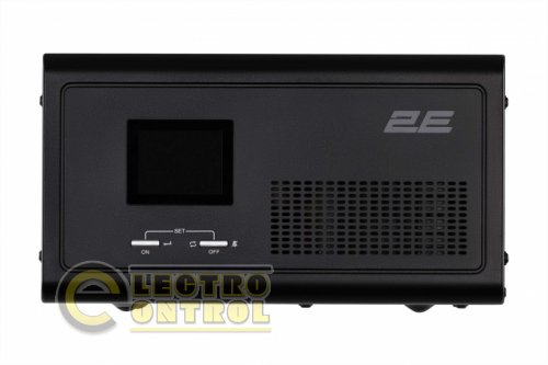 2E Інвертор HI1000, 1000W, 12V - 230V, LCD, AVR, 2xSchuko + DC output