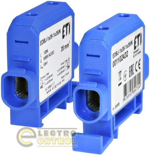 Ввідна силова клема ETI EDBJ-1x35-1x35N 125A 1000V AC / DC 1102432