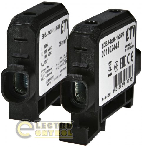 Вводная силовая клемма ETI EDBJ-1x35-1x35B 125A 1000V AC/1500V DC 1102443