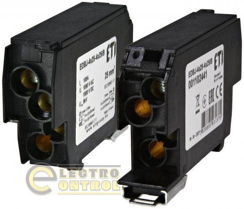 Блок распределительный ETI EDBJ-4x25-4x25B 100A 1000V AC/1500V DC 1102441 Блок распределительный ETI EDBJ-4x25-4x25B 100A 1000V AC/1500V DC 1102441