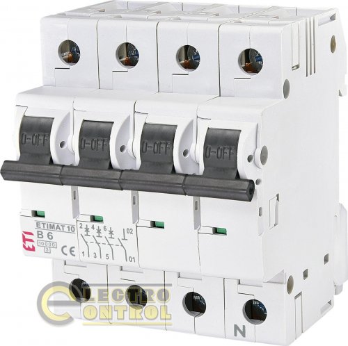 Автоматический выключатель ETI ETIMAT 6 3P+N B 6А AC 2126712 Автоматический выключатель ETI ETIMAT 6 3P+N B 6А AC 2126712