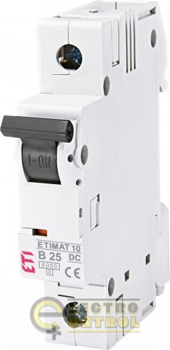 Автоматический выключатель ETIMAT 10 DC 1p B 25A 6kA