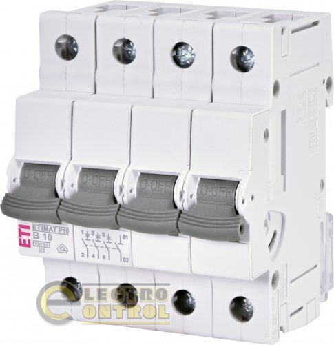 Автоматический выключатель ETIMAT P10 3p+N B 10A 10kA