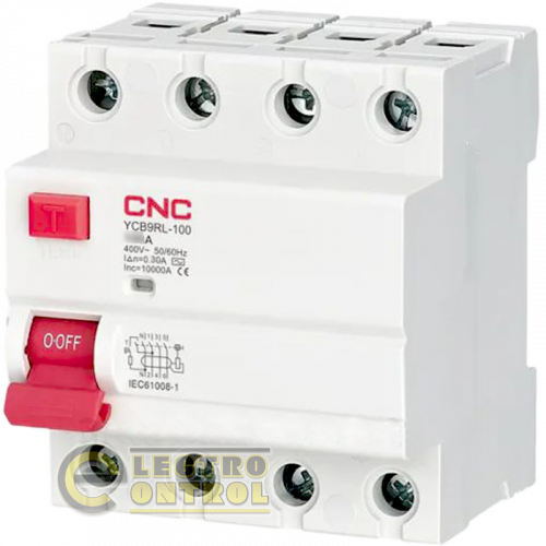 УЗО CNC YCB9RL-100 50А 3Р+N 6кА 30мА Б00041353