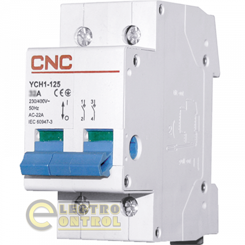 Модульный выключатель нагрузки CNC YCH1-125 2Р 125А