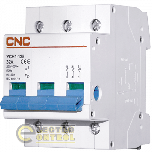 Модульный выключатель нагрузки CNC YCH1-125 3Р 32А