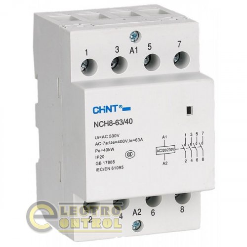 Контактор змінного струму NCH8-40/20 2P 40A