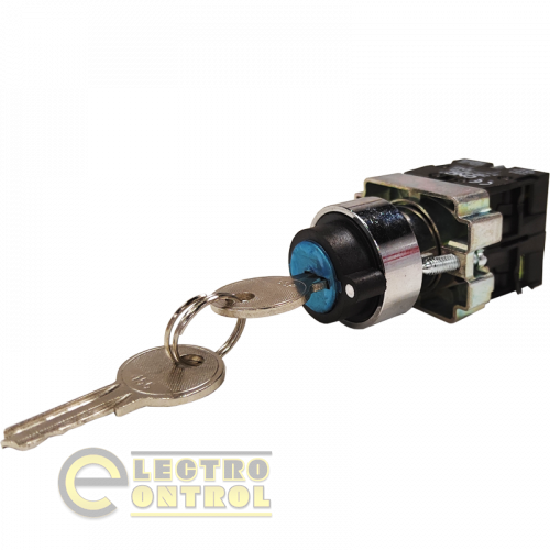 Переключатель CNC LAY5-ВG25 2-х позиционный NO+NС с ключом