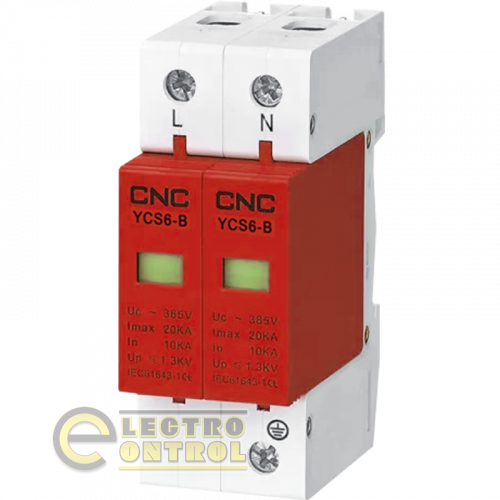 Ограничитель импульсного перенапряжения CNC YCS6-В 2Р 1P+N 385В