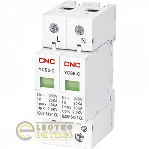 Ограничитель импульсного перенапряжения CNC YCS6-С 2Р 1P+N 385В