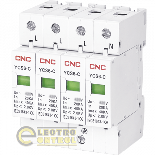 Ограничитель импульсного перенапряжения CNC YCS6-С 4Р 3P+N 385В
