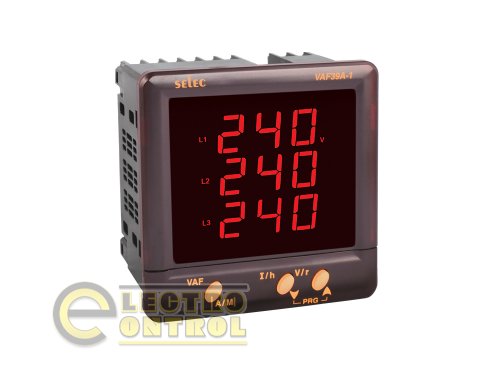 Цифровий мультиметр Selec 1-3ф 240В AC LED 96x96 мм