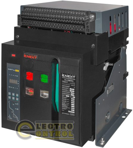 Воздушный автоматический выключатель Enext e.industrial.acb.2000F.630 стационарный 0.4кВ 3Р электронный расцепитель мотор-привод и РН
