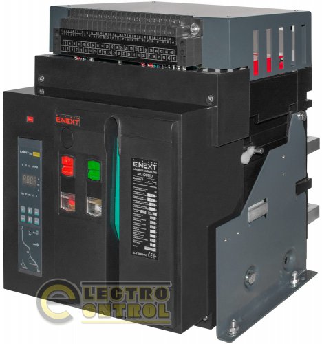 Повітряний автоматичний вимикач Enext e.industrial.acb.3200F.3200 стаціонарний 0.4кВ 3Р електронний розчіплювач мотор-привід та РН