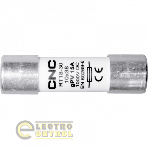 Предохранитель CNC RT18-30 15А 10х38 1000В DC