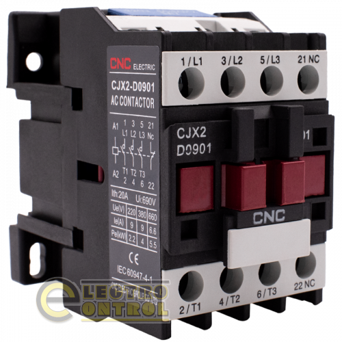 Електромагнітний контактор CNC CJX2-0901 4кВт 220В 9А