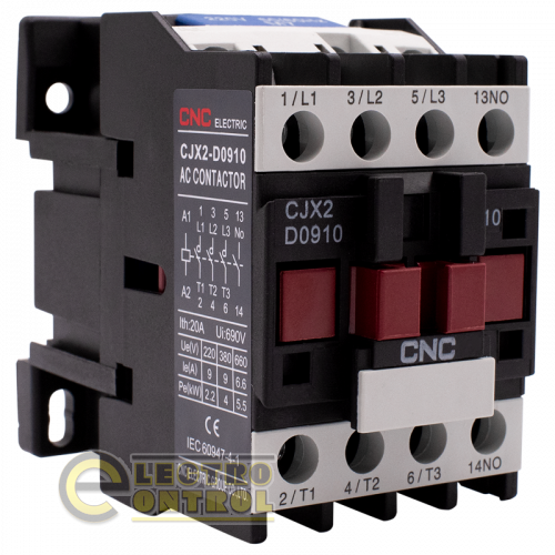 Електромагнітний контактор CNC CJX2-0910 4кВт 220В 9А
