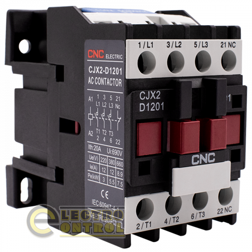 Електромагнітний контактор CNC CJX2-1201 5,5кВт 1NC 110В 12А