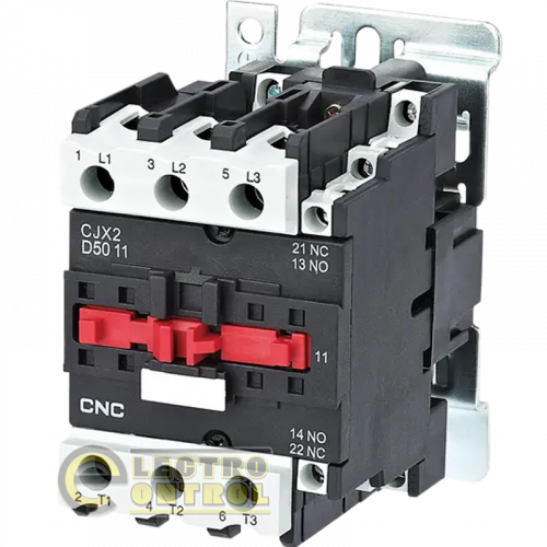 Электромагнитный контактор CNC CJX2-5011 23кВт NO+NC 220В 50А