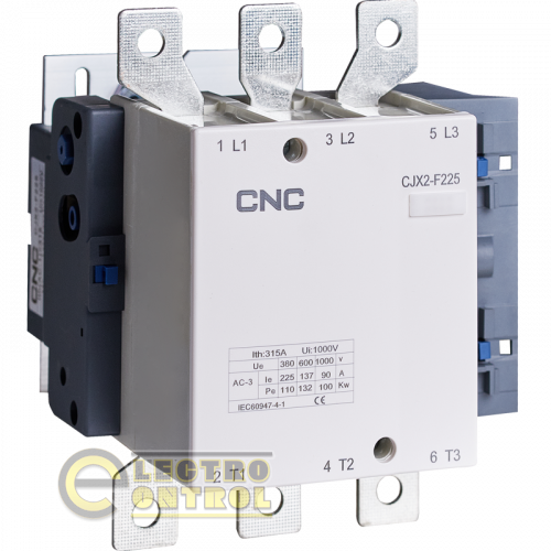 Электромагнитный контактор CNC CJX2-F-225 110кВт 220В 225А