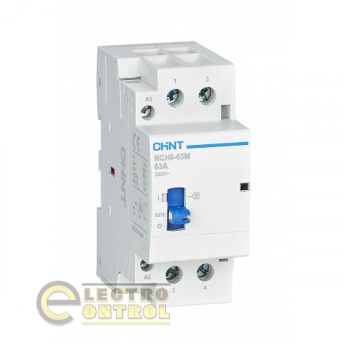 Контактор модульный CHINT NCH8-40M/20 AC220-240 з ручним керув.
