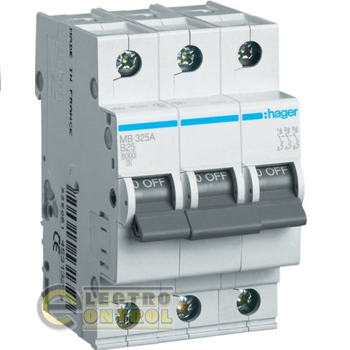 Автоматический выключатель Hager MB325A 25А 3p AC