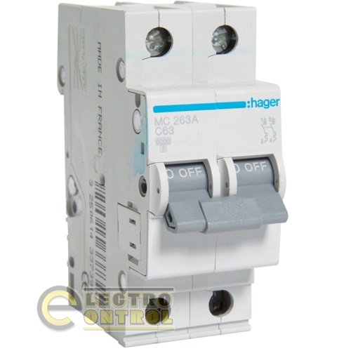 Автоматический выключатель Hager MC263A 63А 2p AC Автоматический выключатель Hager MC263A 63А 2p AC