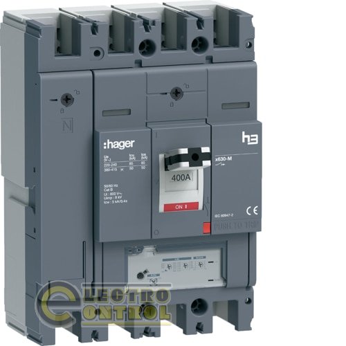 Автоматический выключатель Hager 4p 400а 50kA h3 LSnl x630