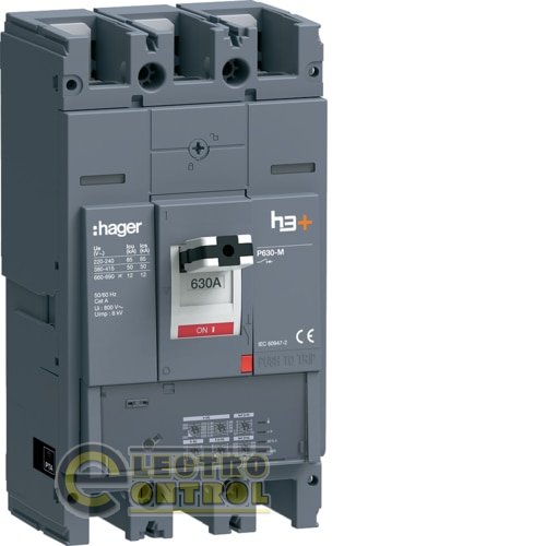 Автоматичний вимикач Hager 3p 630а 50kA h3+ LSI P630