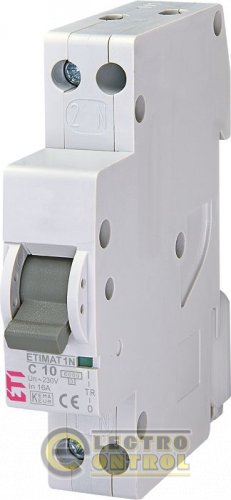 Автоматический выключатель ETI ETIMAT 6 2p C 10А AC 2191122 Автоматический выключатель ETI ETIMAT 6 2p C 10А AC 2191122