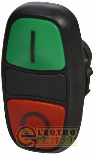 Кнопка-модуль сдвоенная ETI NSE-PB2/RG-IO "I/0" зеленая/красная
