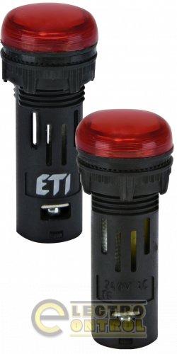 Лампа сигнальная LED матовая ETI ECLI-16-240A-R 240V AC Ø16мм красная