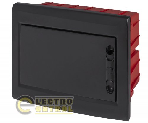 Щит Enext пластиковый на 12 модулей e.plbox.pro.w.12b.black встраиваемый черный с непрозрачной дверцей IP40