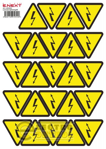 Самоклеюча наліпка "Блискавка" Enext  e.sticker.lightning.85 85х85х85мм 20 шт/аркуш