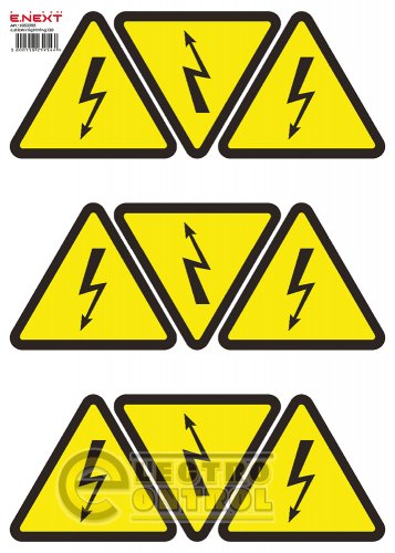 Самоклеюча наліпка "Блискавка" Enext  e.sticker.lightning.130 130х130х130мм 8 шт/аркуш